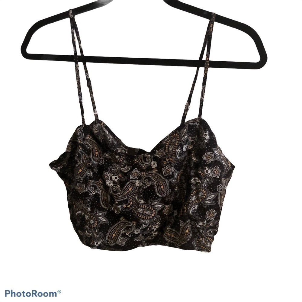 Love Sadie Paisley Zip Up Back Crop Top